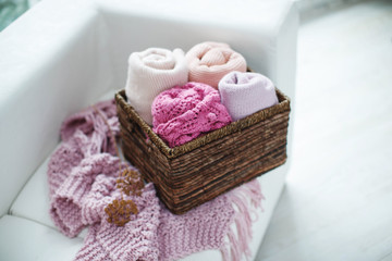 Knitted sweater in the decor