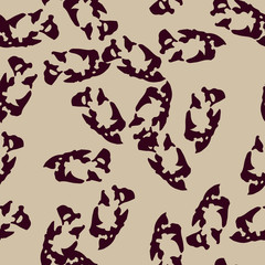 Urban UFO camouflage of various shades of beige and red colors