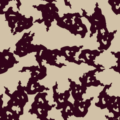 Urban UFO camouflage of various shades of beige and red colors