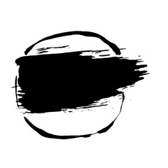 Ink vector dry brush frame. Vector illustration. Grunge hand drawn watercolor texture. Space for text.