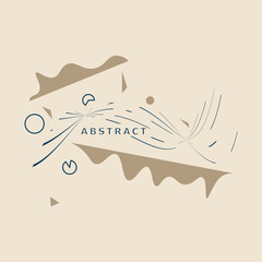 modern abstract background. composition of triangles, lines, circles. geometric elements in the air. vector illustration