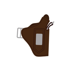 Police holster gun icon