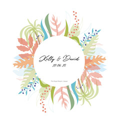 Obraz premium Vector floral greeting card template