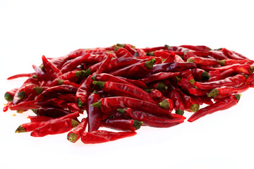 Isolated in the white background of red pepper