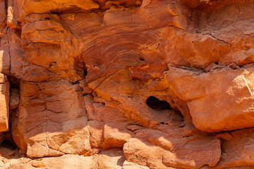 Coloured Canyon is a rock formation on Sinai peninsula. Sights of Nuweiba, Egypt.