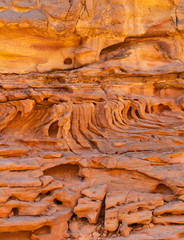 Coloured Canyon is a rock formation on Sinai peninsula. Sights of Nuweiba, Egypt.