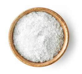 Fototapeta na wymiar wooden bowl of salt