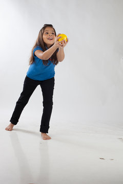 Indian Girl Child Playing