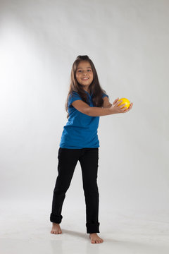 Indian Girl Child Playing
