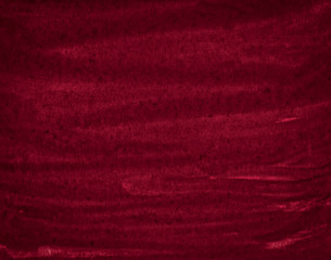 Rich burgundy watercolor frame with torn strokes and stripes. Abstract background for design, layouts and patterns.