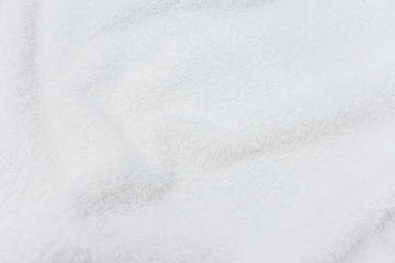white crumpled blanket,  texture, top view