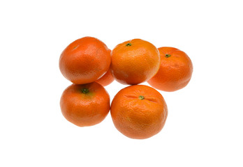 tangerines isolated on white background