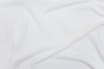 Obraz premium white crumpled blanket, texture, top view