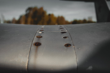 Wing of old airplane.