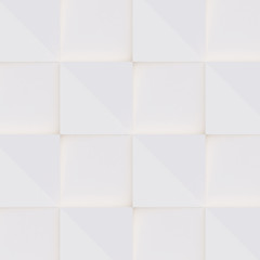 3D pattern made of white and beige geometric shapes, creative background or wallpaper surface made of light and shadow. Futuristic seamless decorative abstract texture design, simple graphic elements