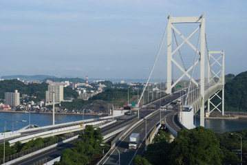 Obraz premium Kanmon Bridge - 関門橋