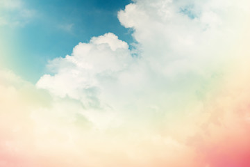 sun and cloud background with a pastel colored 