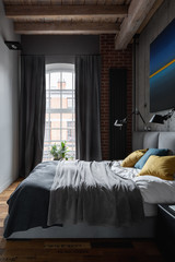 Industrial style bedroom