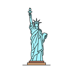 Statue of Liberty icon. isolated on white background © Nataliia