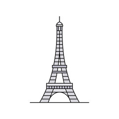 Fototapeta na wymiar Eiffel tower icon. isolated on white background