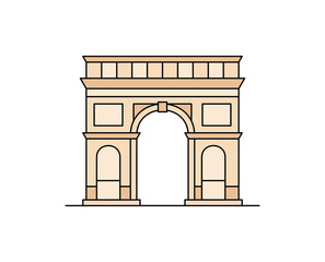 Fototapeta premium Triumphal Arch icon. isolated on white background