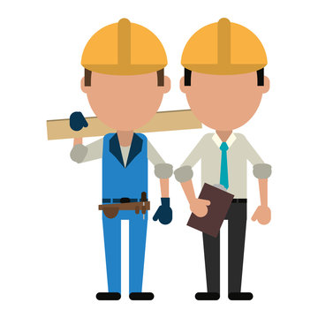 Construction workers avatars