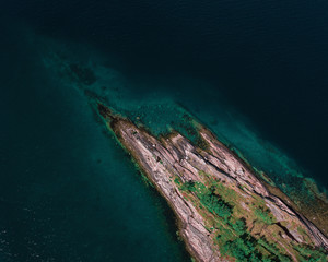Drone shot island norway