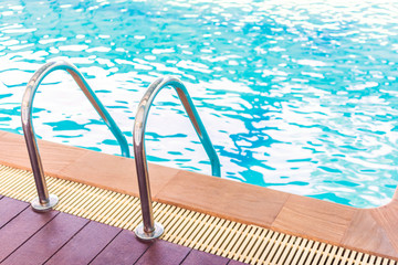 Swimming pool ladders.