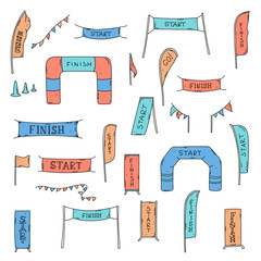 start and finish banner