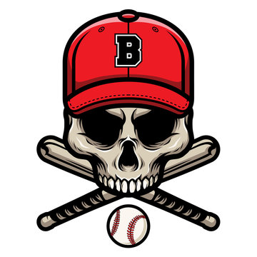Obrázky Skull With Baseball Hat – procházejte fotografie, vektory a videa  866 | Adobe Stock