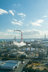 Petrochemical industrial from top view.