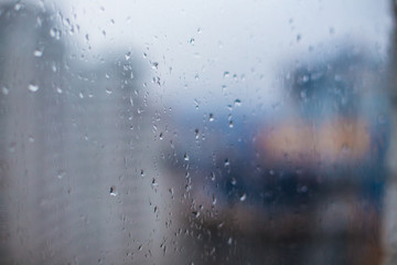 Rain drops on the window