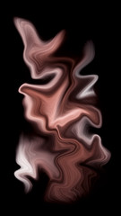 luxury brown liquid, black background