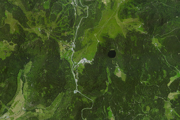 aerial view of the feldberg in black forest