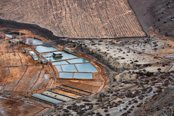 The beautiful  landscape of Lower Mustang in Nepal