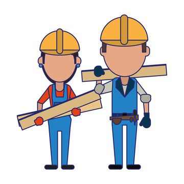 Construction workers avatars