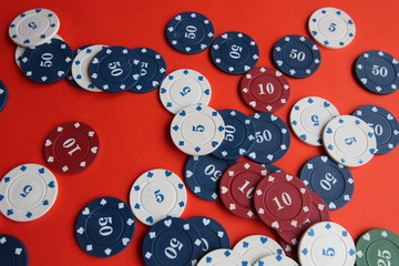 poker playing cards chips background
