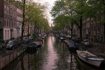 Fototapeta na wymiar View from Amsterdam, Holland, The Netherlands.