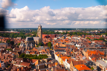 Fototapeta na wymiar View from Bruges, Flanders.