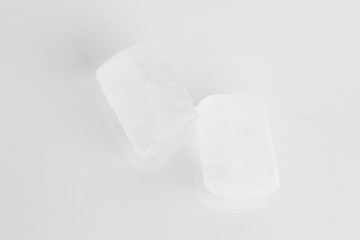 ice cubes on colorful background