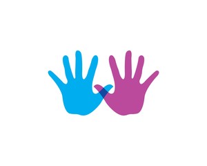 Naklejka na ściany i meble Hand Care Logo Template vector icon