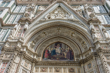 Cathedral Santa Maria del Fiore with magnificent Renaissance dome designed by Filippo Brunelleschi in Florence, Italy