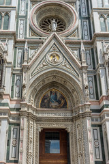 Fototapeta na wymiar Cathedral Santa Maria del Fiore with magnificent Renaissance dome designed by Filippo Brunelleschi in Florence, Italy