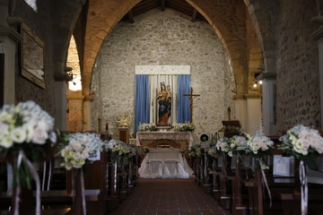 Fototapeta na wymiar Chiesa Santa Maria de Is Acquas - Sardara - Sardegna