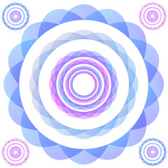 Abstract composition consisting of circles. Vector with gradient effect.