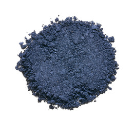 Texture of broken blue eyeshadow