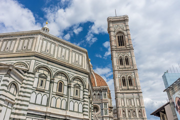 Fototapeta premium Cathedral Santa Maria del Fiore with magnificent Renaissance dome designed by Filippo Brunelleschi in Florence, Italy