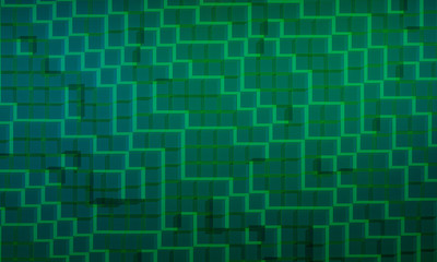 abstract green cubes background