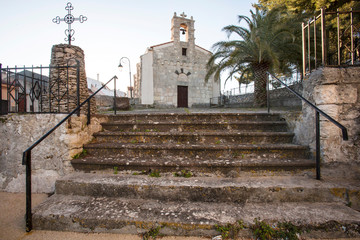 Fototapeta na wymiar Esterno Chiesa santa Vittoria - Tissi - Nord Sardegna