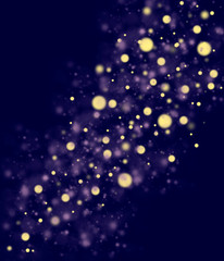 abstract bokeh background of yellow blue purple color on dark background